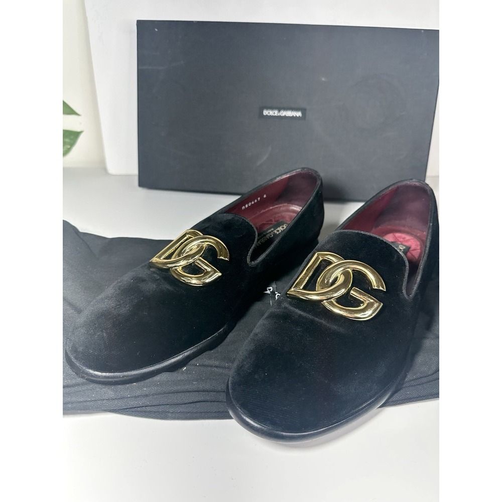 Dolce‎ & Ganbbana Leonardo Velvet Black Loafer Men